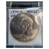 1974-D Eisenhower Dollar MS65 Graded Coin