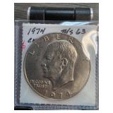 1974 Eisenhower Dollar Coin, MS63