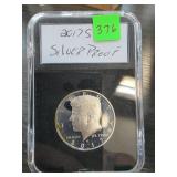 2017 S Silver Proof Kennedy Half Dollar in Display