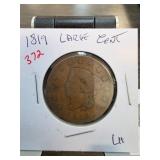 1819 Large Cent Coin in Protective Holder