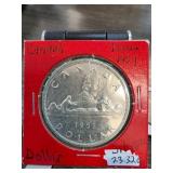 1957 Canada Silver Dollar Coin