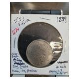 1889 China Kiang-nan Province 20 Cents Coin