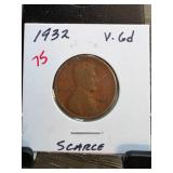 1932 Lincoln Wheat Cent in Flip Holder