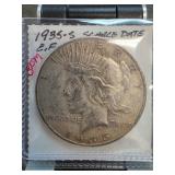 1935-S Peace Silver Dollar in EF Condition