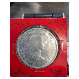 1959 Canada Silver Dollar in Protective Holder