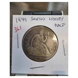1849 Seated Liberty Half Dollar Coin