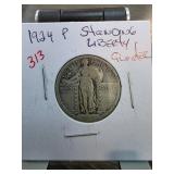 1924 P Standing Liberty Quarter Coin