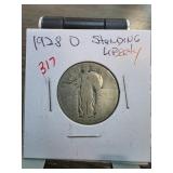 1928-D Standing Liberty Quarter Coin