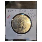1974-S Eisenhower Silver Dollar MS64