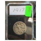 1917 Walking Liberty Half Dollar Silver Coin