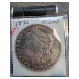 1896 Morgan Silver Dollar in Almost Uncirculated C