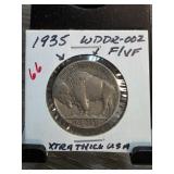 1935 Buffalo Nickel WDDR-002