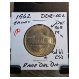 1962 Jefferson Nickel, DDR-002, Rare Die