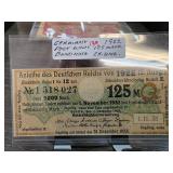 1922 German 125 Mark Bond Note in Protective Sleev
