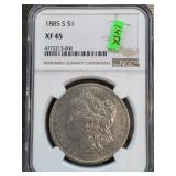 1885-S Morgan Silver Dollar NGC XF 45