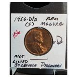 1956-D/D (S) RPM Lincoln Cent MS63RB