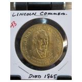 Abraham Lincoln Commemorative Coin with Holder