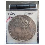 1904 Morgan Silver Dollar AU Condition