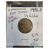 1941-P Netherlands East Indies 1/4 Gulden Silver C