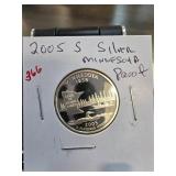 2005 S Silver Minnesota Proof Quarter