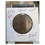 1812 Large Cent Coin with Holder