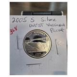 2005 S Silver West Virginia Proof Quarter