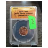 2009-P Lincoln Cent ANACS MS67 Certified