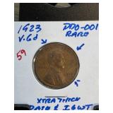 1923 Lincoln Wheat Cent with DDO-001
