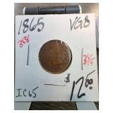 1865 US Indian Head Cent in VG8 Condition