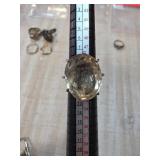 Large Topaz Sterling Silver Ring