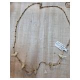 Zuni Fetish Bird Necklace with Gold-Tone Accents