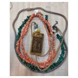 Gemstone Beaded Necklaces and Pendant