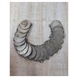 Bracelet Composed of 20 Silver 20 Centavos Coins