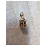 14K Gold 1.2g Charm Shaped Like a Building