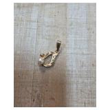 Gold-Tone Pendant with Faux Pearl Accent