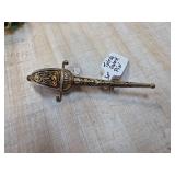 Toledo Sword Pin with Gold-Tone Detailing