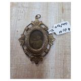 Oval Photo Pendant with Gold-Dipped Finish