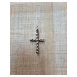 Sterling Silver Beaded Cross Pendant