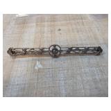 Antique Sterling Silver Bar Pin with Openwork Desi