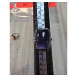Sterling Silver Amethyst Cabochon Ring