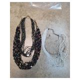 Beaded Multistrand Necklaces With Mixed Colors