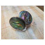 Sterling Silver Abalone Shell Cufflinks