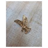 14k Gold Bird Brooch Pin, 2.1g