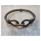 Sterling Silver and Brass Twisted Rope Bracelet