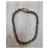 Sterling Silver Chain-Link Bracelet with Clasp
