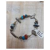 Sterling Silver Fetish Beaded Bracelet