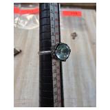 Sterling Silver Ring with Blue Topaz Stone