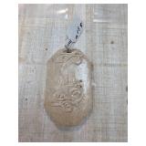 Les Bernard Soapstone Pendant with Engraved Design