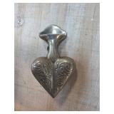 Antique Italian Lapel Vase Brooch with Heart Motif
