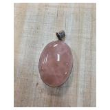 Sterling Silver Rose Quartz Pendant